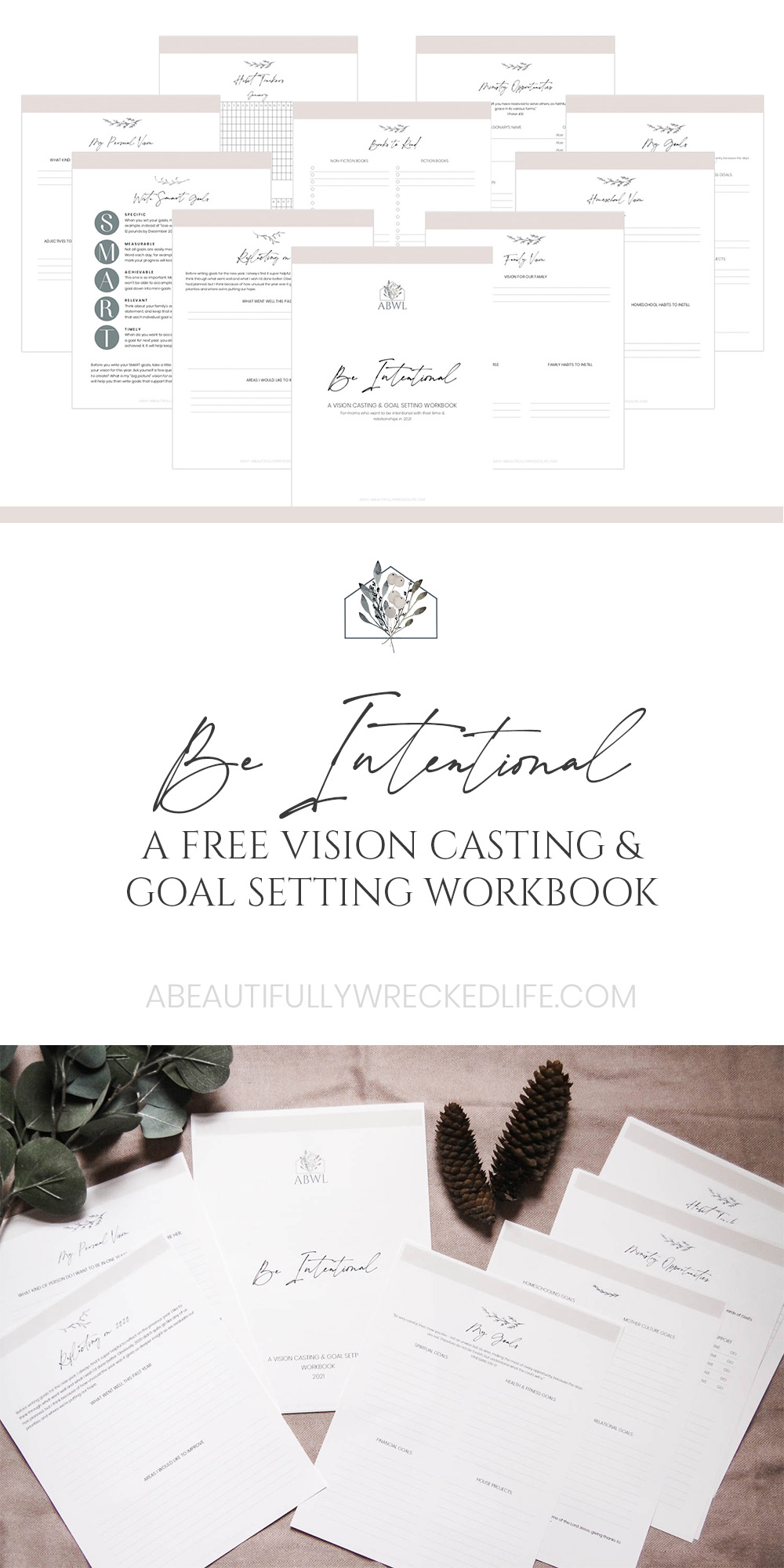 A Free Goal Setting and Vision Casting Workbook for 2021