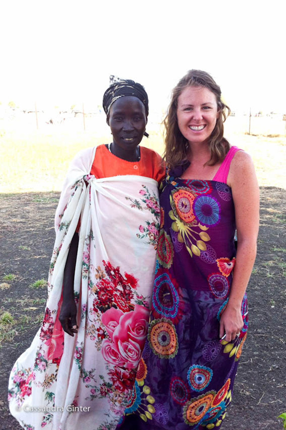 Missionary with her friend in Nasir, South Sudan.