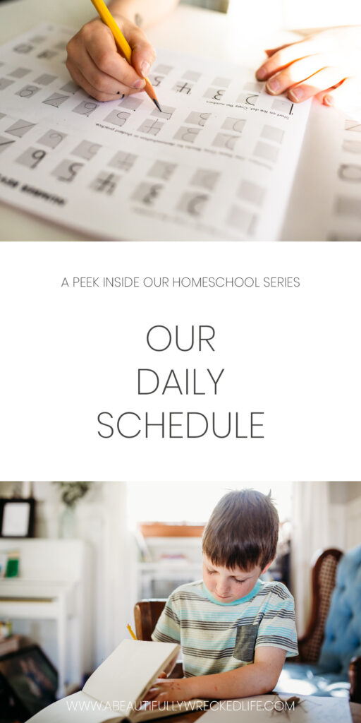 A Peek Inside Our Homeschool: Our Daily Schedule